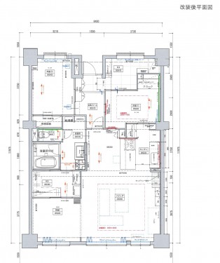 改装後平面図